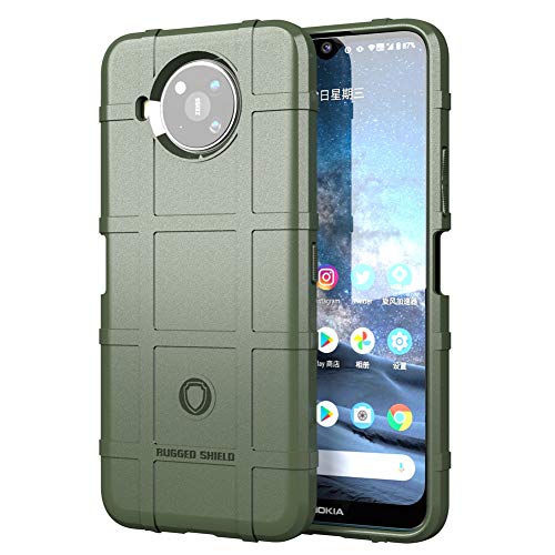 HERCN Hülle Kompatibel mit Nokia 8.3 5G 6.81",Silikon TPU/Armor Stoßfest Bumper Cover Schutzhülle/militärisches Design (Grün) von HERCN