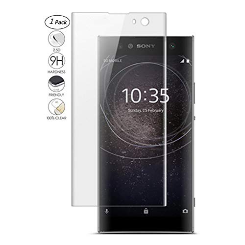 HERCN Sony Xperia XA2 Plus 6.0" 3D Displayschutzfolie,3D Curved 9H Härte Gehärtetem Glas Tempered Displayschutz Screen Protector für Sony Xperia XA2 Plus Smartphone (Transparent & 1 Pack) von HERCN