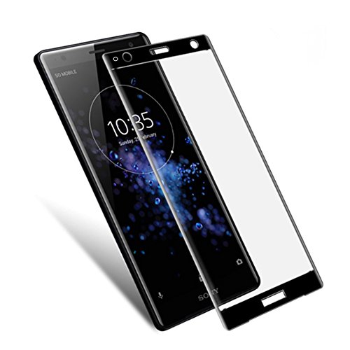 HERCN Sony Xperia XZ2 Compact 5.0" 3D Displayschutzfolie,3D Curved 9H Härte Gehärtetem Glas Tempered Displayschutz Screen Protector für Sony Xperia XZ2 Compact Smartphone (Schwarz) von HERCN