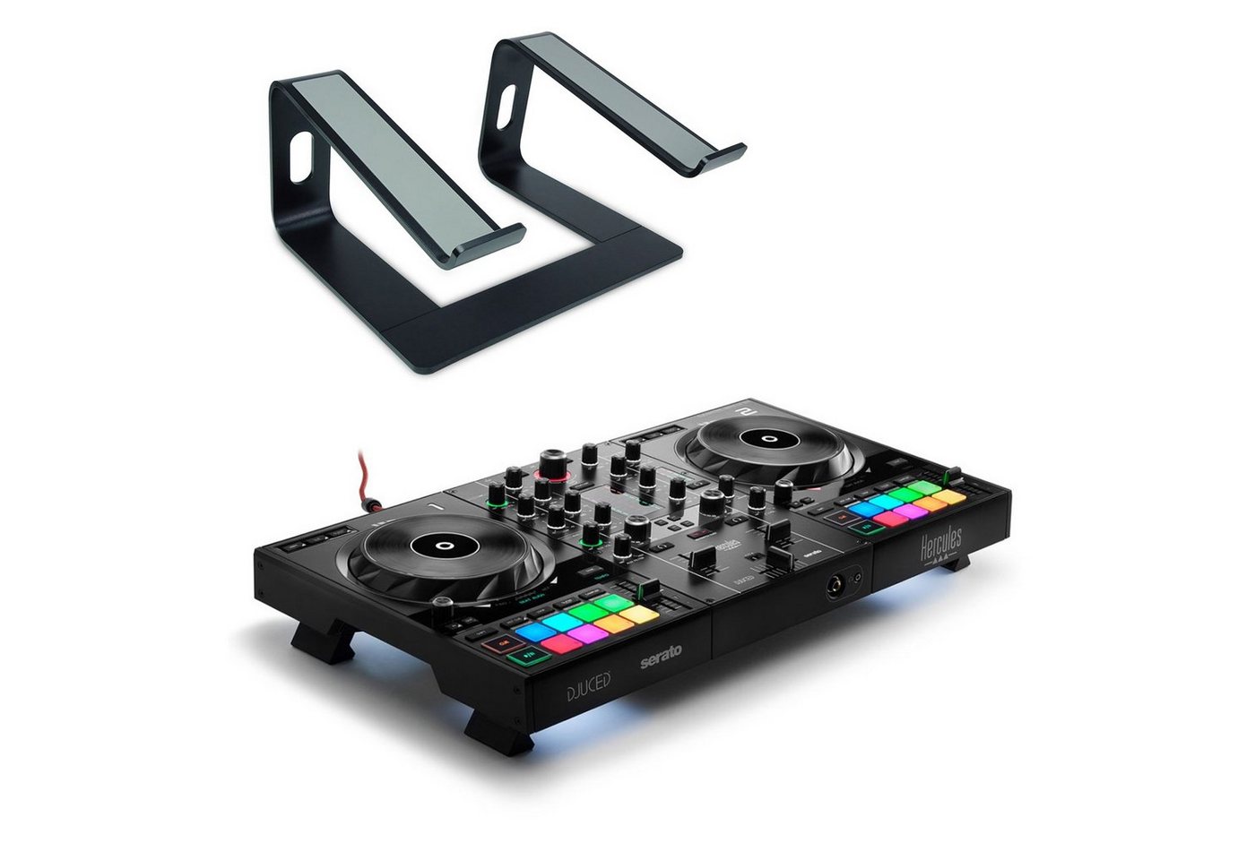 HERCULES DJ Controller DJ Control Inpulse 500 mit Ständer Schwarz von HERCULES