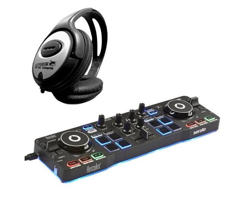 HERCULES DJ Controller DJ Control Starlight mit Kopfhörer von HERCULES