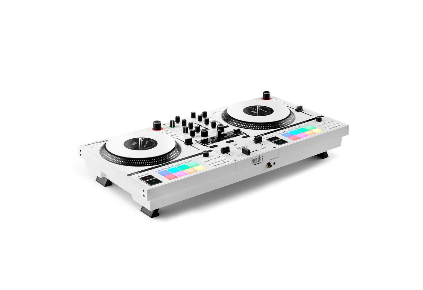 HERCULES DJ Controller Hercules DJ Controller Inpulse T-7 Weiss, (DJ-Controller mit 2 motorbetriebenen Decks), DJ Controller von HERCULES