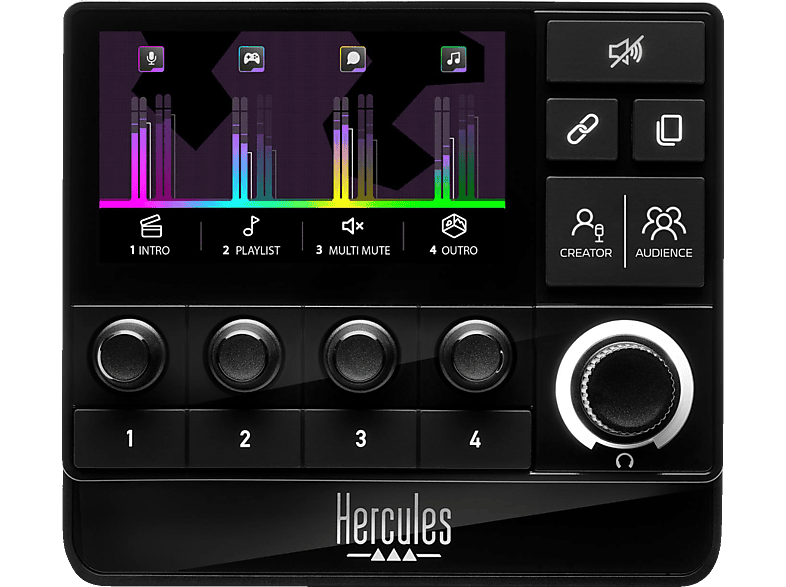 HERCULES Stream 200 XLR Audio Controller, Schwarz von HERCULES