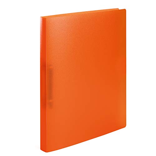 HERMA 19162 Ringbücher A4 Transluzent Orange, 3 Stück, schmal, 2 Ringe, 25 mm breit, Ordner aus Kunststoff mit Niederhalter für Schule & Büro, stabiles Ringordner Set aus Plastik für Jungen & Mädchen von HERMA