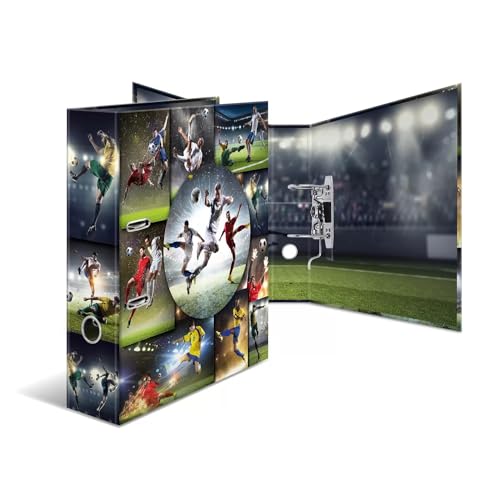 HERMA Ordner A4 Fussball, 7 cm breit, Kinder Ringordner mit Sport Motiv, bunter Aktenordner mit Innendruck für Jungen und Mädchen HERMA Ordner A4 Fussball, 7 cm breit, Kinder Ringordner mit Sport Motiv, bunter Aktenordner mit Innendruck für Jungen und Mädchen von HERMA