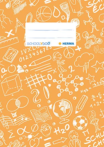 HERMA 19416 Heftumschläge A5 Schoolydoo Orange, 10 Stück, Hefthüllen mit Beschriftungsetikett aus strapazierfähiger & abwischbarer Polypropylen-Folie, Heftschoner Set für Schulhefte, farbig HERMA 19416 Heftumschläge A5 Schoolydoo Orange, 10 Stück, Hefthüllen mit Beschriftungsetikett aus strapazierfähiger & abwischbarer Polypropylen-Folie, Heftschoner Set für Schulhefte, farbig von HERMA