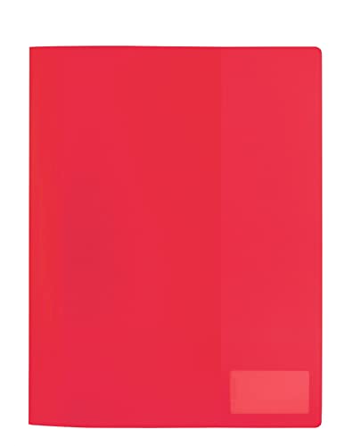 HERMA 19490 Schnellhefter A4 Transluzent Rot, 3 Stück, Sichthefter aus Kunststoff mit Beschriftungsetikett, Einstecktasche & Metallheftzunge, stabiles Plastik Schnellhefter Set für Schule & Büro von HERMA
