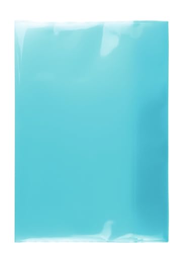 HERMA 19603 Heftumschläge A4 Transparent Türkis, 10 Stück, Hefthüllen aus strapazierfähiger, abwischbarer & extra dicker Polypropylen-Folie, durchsichtige Heftschoner Set für Schulhefte, farbig von HERMA