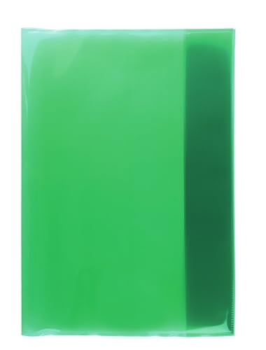 HERMA 19604 Heftumschläge A4 Transparent Grün, Hefthüllen aus strapazierfähiger, abwischbarer und extra dicker Polypropylen-Folie, durchsichtige Heftschoner Set für Schulhefte, farbig von HERMA