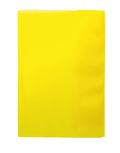 HERMA 19611 Heftumschläge A5 Transparent Gelb, 10 Stück, Hefthüllen aus strapazierfähiger, abwischbarer & extra dicker Polypropylen-Folie, durchsichtige Heftschoner Set für Schulhefte, farbig von HERMA