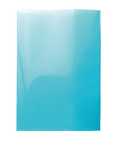 HERMA 19612 Heftumschläge A5 Transparent Türkis, 10 Stück, Hefthüllen aus strapazierfähiger, abwischbarer & extra dicker Polypropylen-Folie, durchsichtige Heftschoner Set für Schulhefte, farbig von HERMA