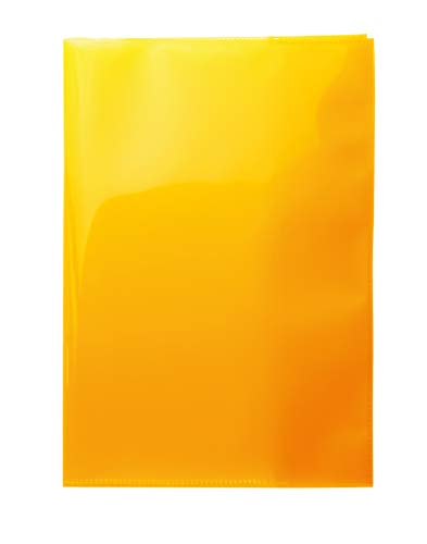 HERMA 19614 Heftumschläge A5 Transparent Orange, 10 Stück, Hefthüllen aus strapazierfähiger, abwischbarer & extra dicker Polypropylen-Folie, durchsichtige Heftschoner Set für Schulhefte, farbig von HERMA