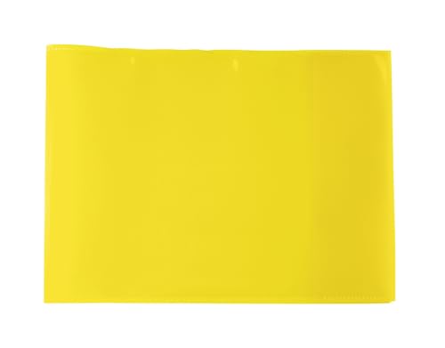 HERMA 19619 Heftumschläge A5 Quer Transparent Gelb, 10 Stück, Hefthüllen aus strapazierfähiger, abwischbarer & extra dicker Polypropylen-Folie, durchsichtige Heftschoner Set für Schulhefte, farbig von HERMA