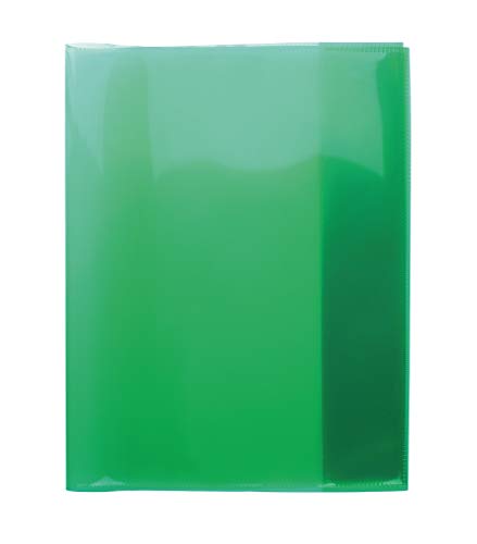 HERMA 19624 Heftumschläge Quart Transparent Grün, 10 Stück, Hefthüllen aus strapazierfähiger, abwischbarer & extra dicker Polypropylen-Folie, durchsichtige Heftschoner Set für Schulhefte, farbig von HERMA