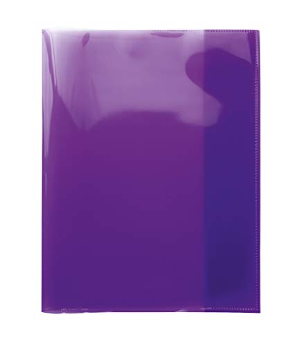 HERMA 19628 Heftumschläge Quart Transparent Violett Lila, 10 Stück, Hefthüllen aus strapazierfähiger, abwischbarer & extra dicker Polypropylen-Folie, durchsichtige Heftschoner für Schulhefte, farbig von HERMA