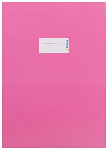 HERMA 19749 Heftumschläge A4 Karton Pink, 10 Stück, Hefthüllen mit Beschriftungsfeld aus stabilem & extra starkem Papier, Heftschoner Set für Schulhefte, farbig von HERMA