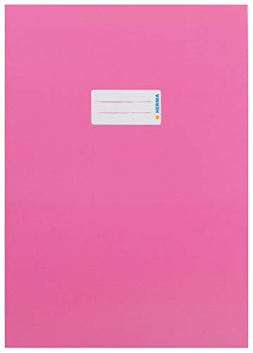 HERMA 19749 Heftumschläge A4 Karton Pink, 10 Stück, Hefthüllen mit Beschriftungsfeld aus stabilem & extra starkem Papier, Heftschoner Set für Schulhefte, farbig von HERMA