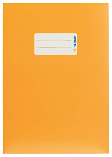 HERMA 19761 Heftumschläge A5 Karton Orange, 10 Stück, Hefthüllen mit Beschriftungsfeld aus stabilem & extra starkem Papier, Heftschoner Set für Schulhefte, farbig HERMA 19761 Heftumschläge A5 Karton Orange, 10 Stück, Hefthüllen mit Beschriftungsfeld aus stabilem & extra starkem Papier, Heftschoner Set für Schulhefte, farbig von HERMA