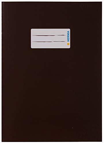 HERMA 19768 Heftumschläge A5 Karton Braun, 10 Stück, Hefthüllen mit Beschriftungsfeld aus stabilem & extra starkem Papier, Heftschoner Set für Schulhefte, farbig HERMA 19768 Heftumschläge A5 Karton Braun, 10 Stück, Hefthüllen mit Beschriftungsfeld aus stabilem & extra starkem Papier, Heftschoner Set für Schulhefte, farbig von HERMA