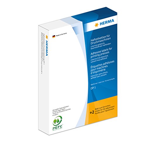 HERMA 2723 Haftetiketten für Druckmaschinen rund, 10000 Stück, Ø 13 mm, Blattformat 168 x 120 mm, DP1, selbstklebend, mit Greifer- und Anlagerand, matt, blanko Papier Klebeetiketten Aufkleber, blau HERMA 2723 Haftetiketten für Druckmaschinen rund, 10000 Stück, Ø 13 mm, Blattformat 168 x 120 mm, DP1, selbstklebend, mit Greifer- und Anlagerand, matt, blanko Papier Klebeetiketten Aufkleber, blau von HERMA