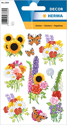 HERMA 3369 Aufkleber Blumen klein groß, 30 Stück, Pflanzen Sticker mit Sonnenblume Schmetterling Motiv, Kinder Etiketten für Fotoalbum Tagebuch Poesiealbum Scrapbooking Geburtstag Deko Briefe DIY HERMA 3369 Aufkleber Blumen klein groß, 30 Stück, Pflanzen Sticker mit Sonnenblume Schmetterling Motiv, Kinder Etiketten für Fotoalbum Tagebuch Poesiealbum Scrapbooking Geburtstag Deko Briefe DIY von HERMA