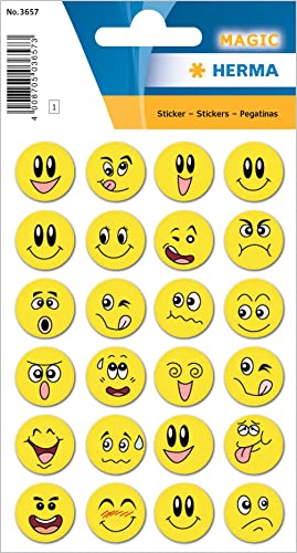 HERMA 3657 Aufkleber Smiley klein groß, 24 Stück, Wackelaugen Belohnung Sticker mit lustigen Emoji Gesicht Motiv, Kinder Etiketten für Schule Grundschule Schüler Tagebuch Scrapbooking Geburtstag Deko HERMA 3657 Aufkleber Smiley klein groß, 24 Stück, Wackelaugen Belohnung Sticker mit lustigen Emoji Gesicht Motiv, Kinder Etiketten für Schule Grundschule Schüler Tagebuch Scrapbooking Geburtstag Deko von HERMA