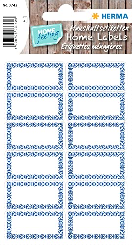 HERMA 3742 Marmeladen Etiketten selbstklebend, 48 Stück, 39 x 29 mm, Homemade Küchen Aufkleber zum Beschriften, Haushalt Sticker für Weihnachten Einmachgläser Gewürzgläser Marmeladengläser Flaschen von HERMA