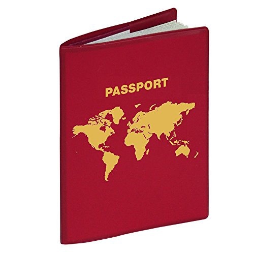 HERMA 5549 RFID Blocker Kartenhülle Reisepass rot, NFC Schutzhülle zum Schutz für Kreditkarte, Personalausweis, EC Karte, Reisepass, Reisepasshülle aus Plastik Kunststoff von HERMA
