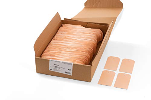 HERMA 6018 Anhängezettel groß, 1000 Stück, 60 x 113 mm, Geschenkanhänger zum Beschriften, Hängeetiketten aus Karton, blanko Papieranhänger Etiketten Anhänger mit Öse, braun von HERMA