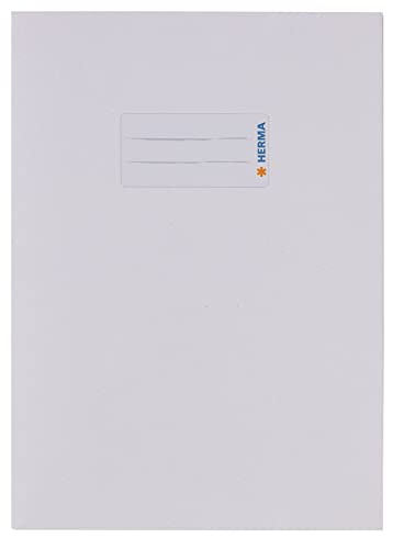 HERMA 7054 Heftumschlag A5 Papier Weiß, Hefthülle mit Beschriftungsfeld aus extrem kräftigen Papier & satten Farben, Heftschoner für Schulhefte, farbig HERMA 7054 Heftumschlag A5 Papier Weiß, Hefthülle mit Beschriftungsfeld aus extrem kräftigen Papier & satten Farben, Heftschoner für Schulhefte, farbig von HERMA