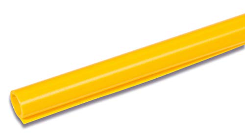 HERMA 7361 Buchschutzfolie nicht klebend transparent gelb, 2 m x 40 cm, reiß- & wasserfest Bucheinschlagfolie, matt genarbte Buchfolie aus robuster Polypropylen-Folie für dauerhaftes Einbinden von HERMA