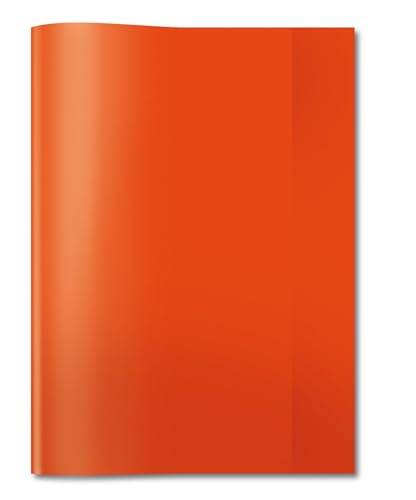 HERMA 7492 Heftumschläge A4 Transparent Rot, 25 Stück, Hefthüllen aus strapazierfähiger & abwischbarer Polypropylen-Folie, durchsichtige Heftschoner Set für Schulhefte, farbig von HERMA