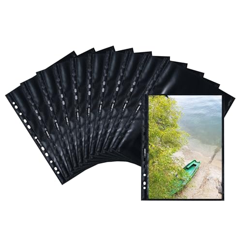 HERMA 7788 Fotohüllen für Ordner, 10 Stück, 20x30 cm, 1 Fach, beidseitig bestückbare Fotophan Fotosichthüllen Sammelhüllen Postkartenhüllen Prospekthüllen mit Eurolochung, schwarz HERMA 7788 Fotohüllen für Ordner, 10 Stück, 20x30 cm, 1 Fach, beidseitig bestückbare Fotophan Fotosichthüllen Sammelhüllen Postkartenhüllen Prospekthüllen mit Eurolochung, schwarz von HERMA