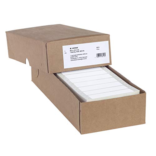 HERMA 8210 Computeretiketten endlos, 88,9 x 23,0 mm, 1-bahnig, 6000 Stück, selbstklebend, Endlosetiketten Aufkleber mit Führungslochrand, matt, blanko Papier Computer Etiketten, weiß HERMA 8210 Computeretiketten endlos, 88,9 x 23,0 mm, 1-bahnig, 6000 Stück, selbstklebend, Endlosetiketten Aufkleber mit Führungslochrand, matt, blanko Papier Computer Etiketten, weiß von HERMA