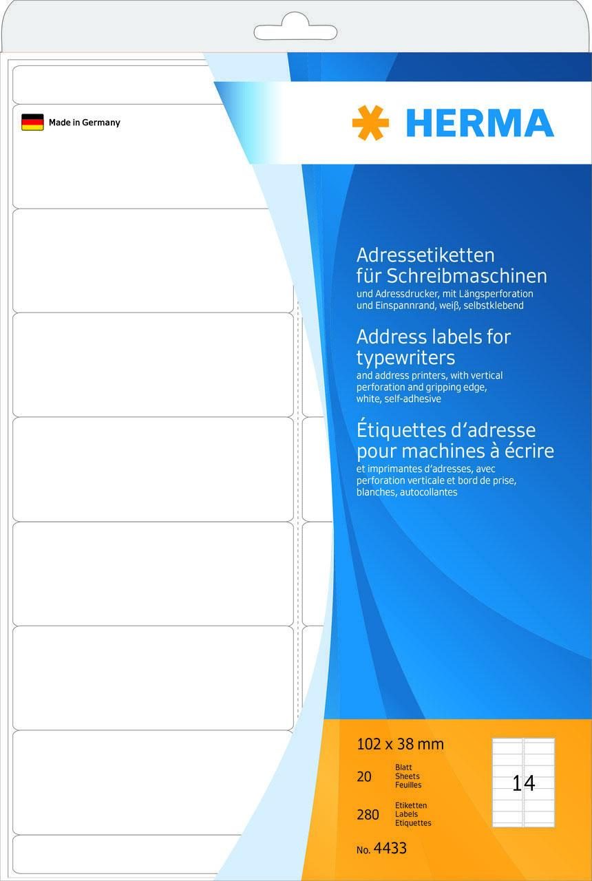 HERMA Adressetiketten 102,0 x 38,0 mm HERMA Adressetiketten 102,0 x 38,0 mm von HERMA