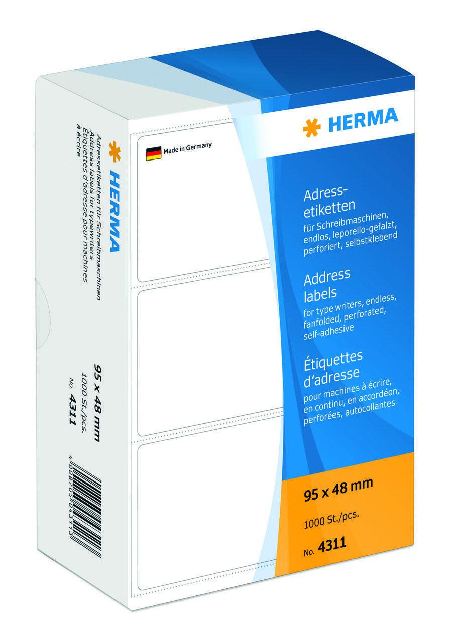 HERMA Adressetiketten 95,0 x 48,0 mm HERMA Adressetiketten 95,0 x 48,0 mm von HERMA