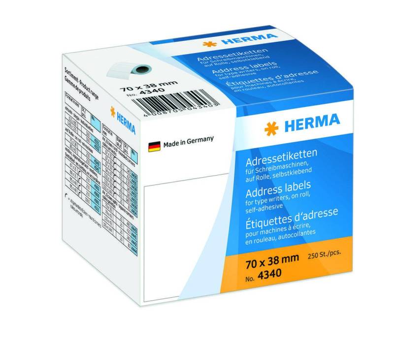 HERMA Adressetiketten 70,0 x 38,0 mm von HERMA