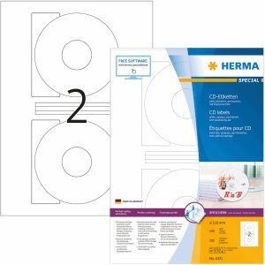 HERMA CD-Etiketten weiß Durchmesser 116mm Special A4 VE=200 Stück von HERMA