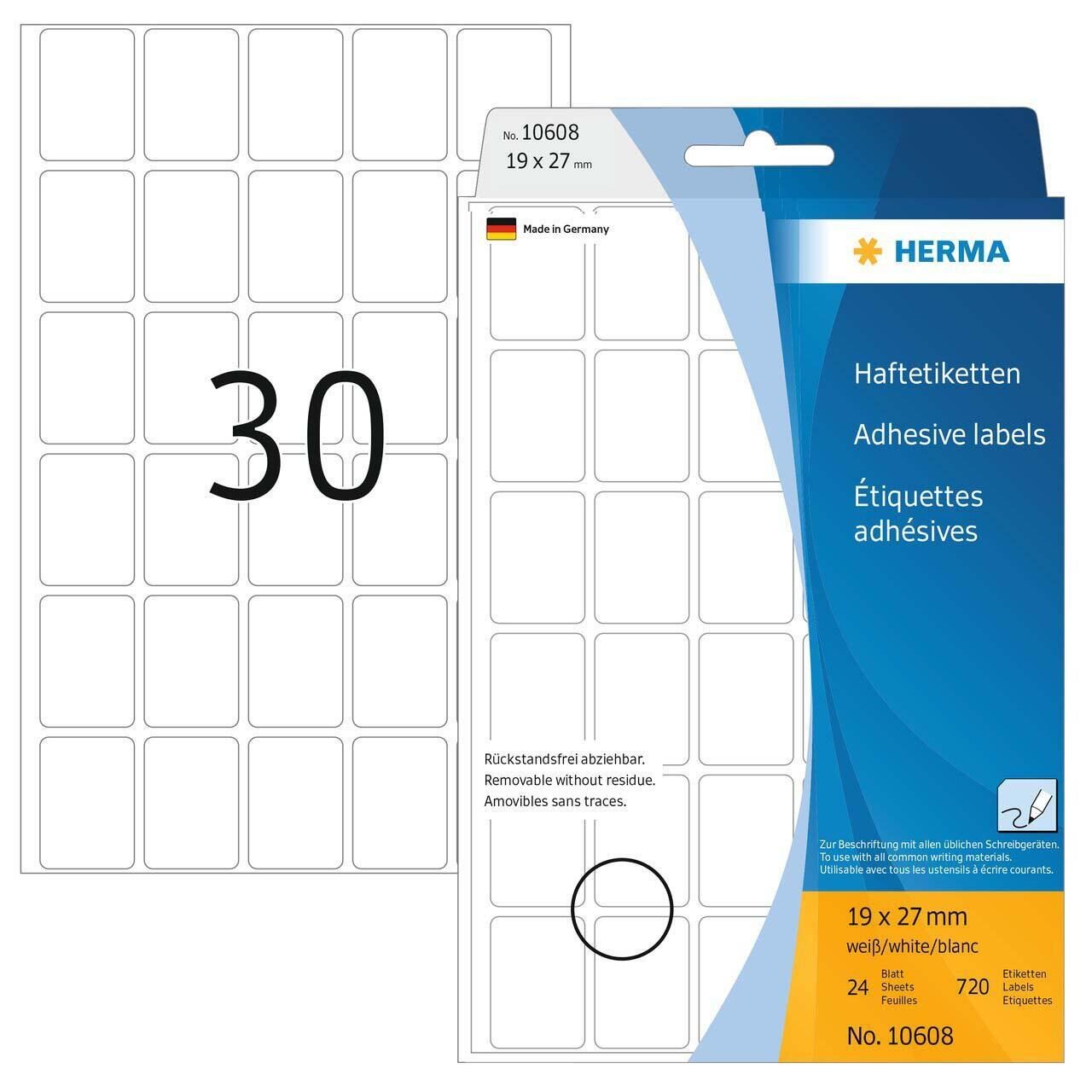 HERMA Etiketten 19,0 x 27,0 mm HERMA Etiketten 19,0 x 27,0 mm von HERMA