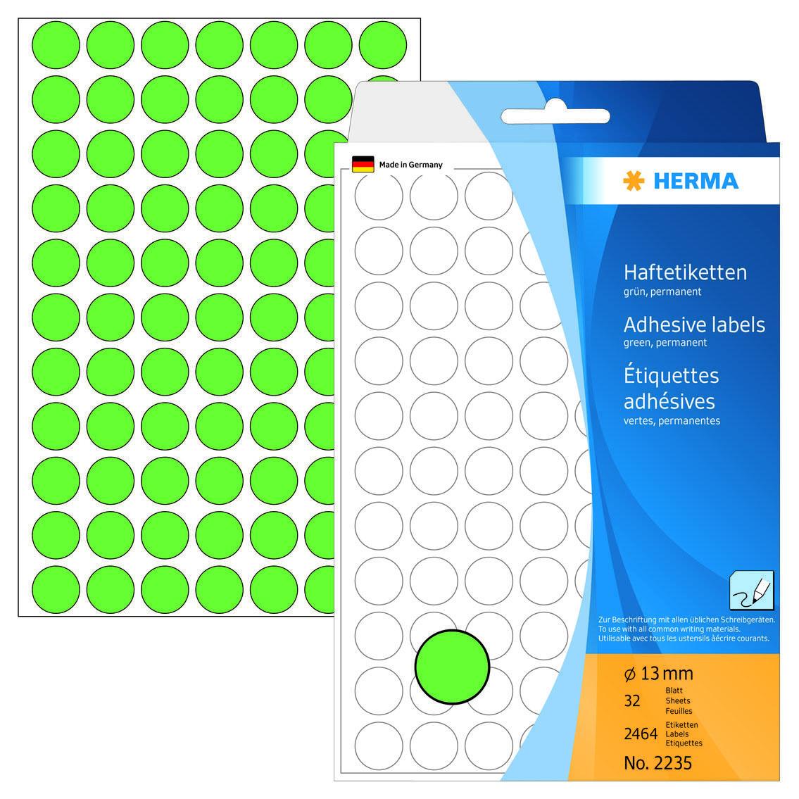 HERMA Klebepunkte Ø 13,0 mm grün HERMA Klebepunkte Ø 13,0 mm grün von HERMA