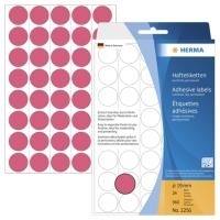 HERMA - Permanentklebeetiketten - Luminous Red - 19 mm rund 960 Etikett(en) (24 Bogen x 40) (2256) von HERMA