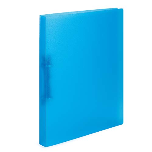 HERMA Ringbücher A4 Hellblau Transluzent Set, 60 Stück, schmal, 2 Ringe, 25 mm breit, Ringordner aus Kunststoff mit Niederhalter für Kinder, Jungen und Mädchen von HERMA