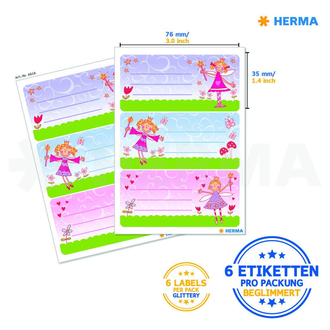 HERMA Schuletiketten Prinzessin von HERMA