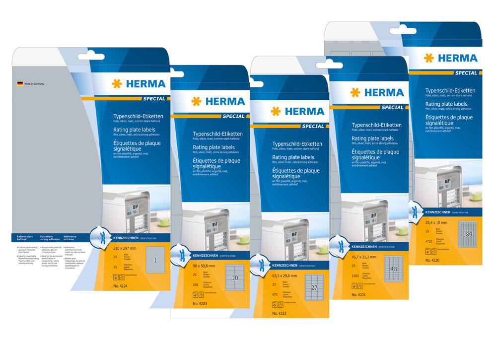 HERMA Typenschildetiketten 25,0 x 10,0 mm HERMA Typenschildetiketten 25,0 x 10,0 mm von HERMA