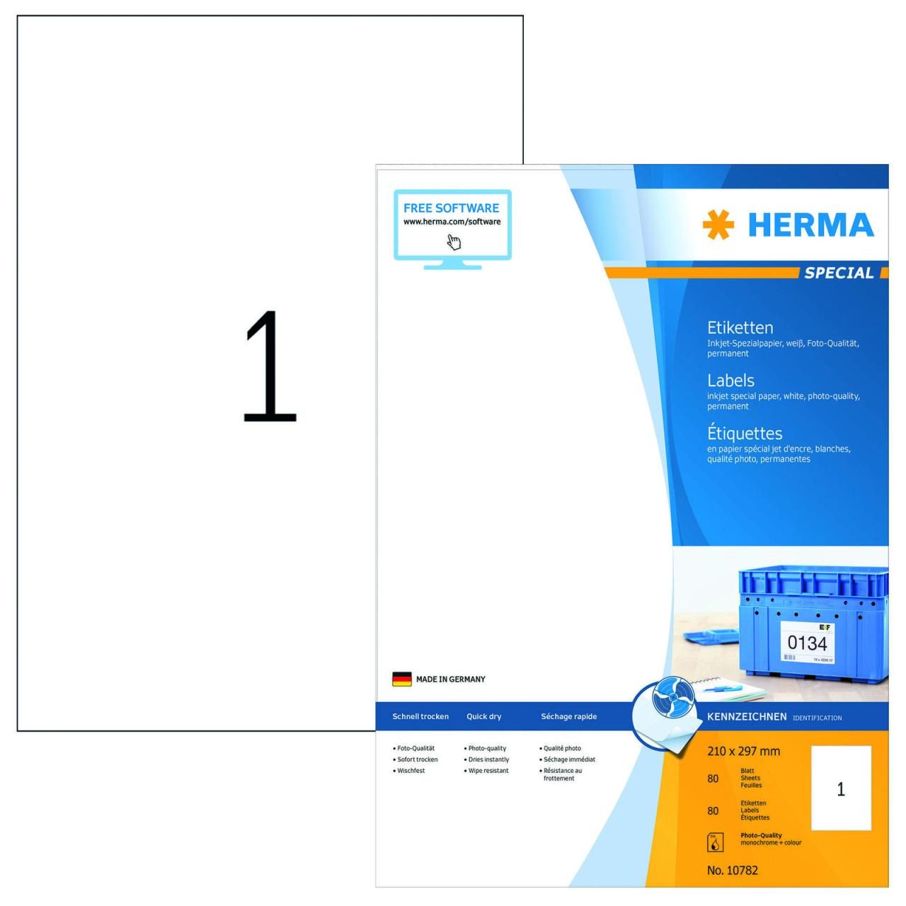 Herma Inkjet-Etikett.210x297 von HERMA