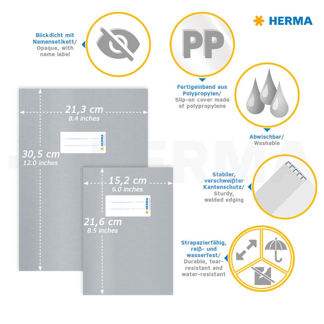 Herma PP- Heftschoner A4 gelb von HERMA
