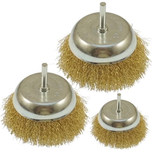 HERO Drahtbürsten Satz 3-Teilig Schleifbürsten Topfbürsten Kegelbürste Set Stahlbürste Stahldraht vermessingt Rundschaft 6mm Drahtbürstensatz 65/80/100 mm Drahtbürste für Bohrmaschine Akkuschrauber HERO Drahtbürsten Satz 3-Teilig Schleifbürsten Topfbürsten Kegelbürste Set Stahlbürste Stahldraht vermessingt Rundschaft 6mm Drahtbürstensatz 65/80/100 mm Drahtbürste für Bohrmaschine Akkuschrauber von HERO PROFIWERKZEUG