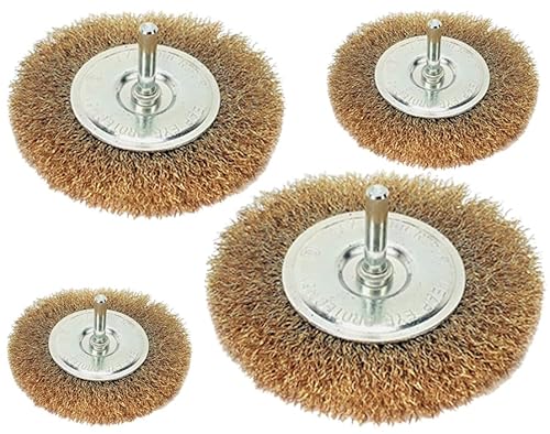 HERO Scheibenbürsten Satz 4-Teilig Drahtbürsten Schleifbürste Stahldraht vermessingt Rundschaft 6mm Drahtbürstensatz 65/80/100/125 mm Drahtbürste Set Scheibenbürste für Bohrmaschine Akkuschrauber HERO Scheibenbürsten Satz 4-Teilig Drahtbürsten Schleifbürste Stahldraht vermessingt Rundschaft 6mm Drahtbürstensatz 65/80/100/125 mm Drahtbürste Set Scheibenbürste für Bohrmaschine Akkuschrauber von HERO PROFIWERKZEUG
