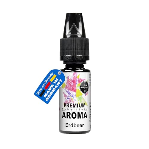 PREMIUM Nebelfluid - Aroma Erdbeer 10 ml universeller Duftstoff für wasserbasierte Nebelflüssigkeit - HERRLAN-Qualität - Made in Germany von HERRLAN PSM