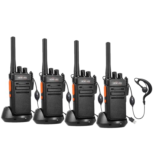 HESENATE HT66 Walkie Talkie, Lizenzfreies PMR446 Funkgerät, Große Reichweite Woki Toki Handfunkgerät 16 Kanäle Funkgeräte Set Professionelles Walky Talky Scan VOX mit Kopfhörer (Schwarz, 4er Set) HESENATE HT66 Walkie Talkie, Lizenzfreies PMR446 Funkgerät, Große Reichweite Woki Toki Handfunkgerät 16 Kanäle Funkgeräte Set Professionelles Walky Talky Scan VOX mit Kopfhörer (Schwarz, 4er Set) von HESENATE